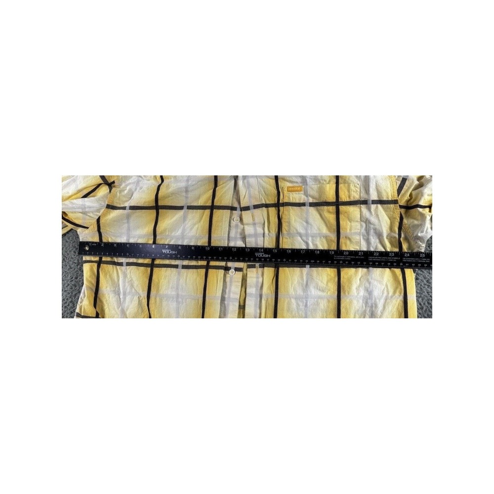 Enyce Shirt Men XL Button Up Yellow Plaid L/S Y2K Streetwear Skater Grunge Vtg - Picture 5 of 11